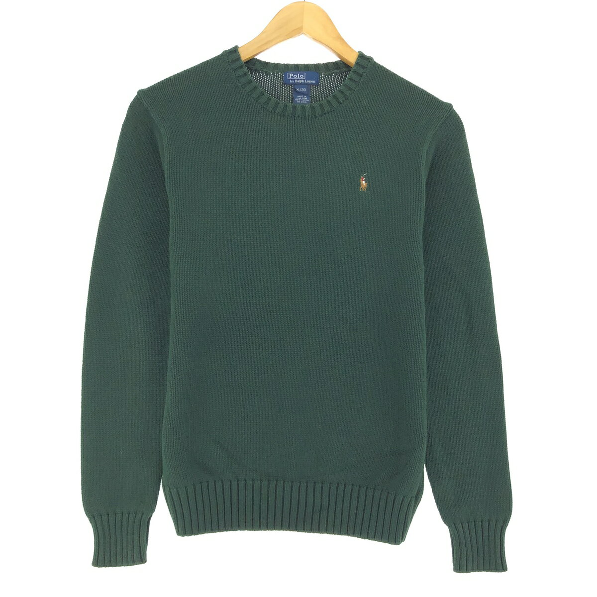 美品 ラルフローレン ポロベア セーター ニット 綿 短丈