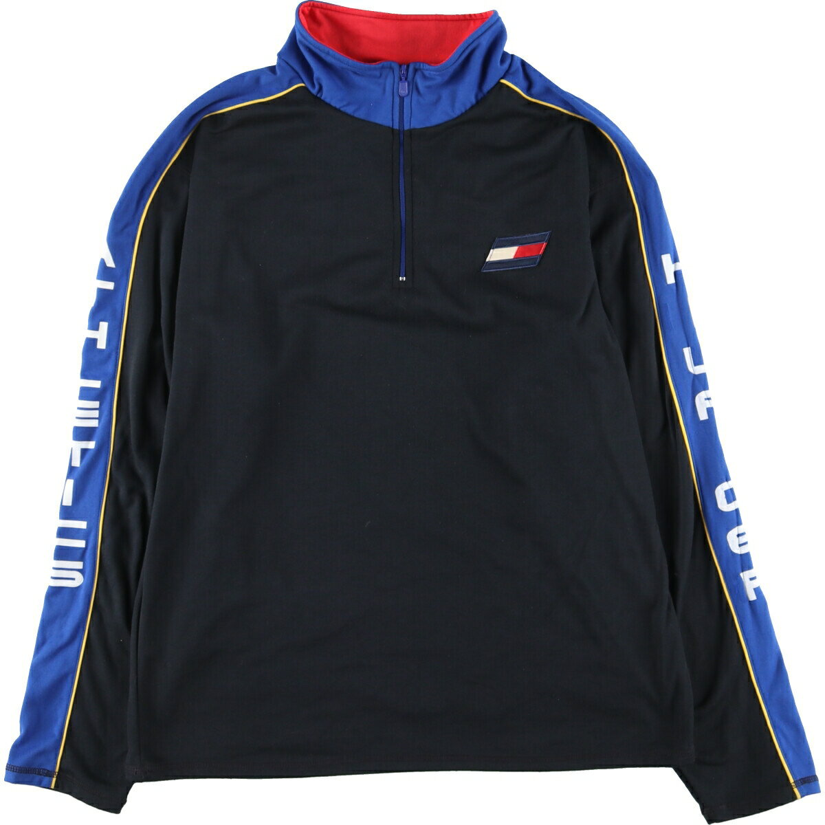 古着 トミーヒルフィガー TOMMY HILFIGER ATHLETICS ハイネック ハーフジップ ロングTシャツ ロンT メンズXL /eaa435161 【中古】 【240412】