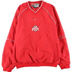 古着 00'S ナイキ NIKE TEAM OHIO STATE オハイオ州立大学 カレッジ Vネック ウォームアッププルオーバー メンズL /eaa435560 【中古】 【240406】