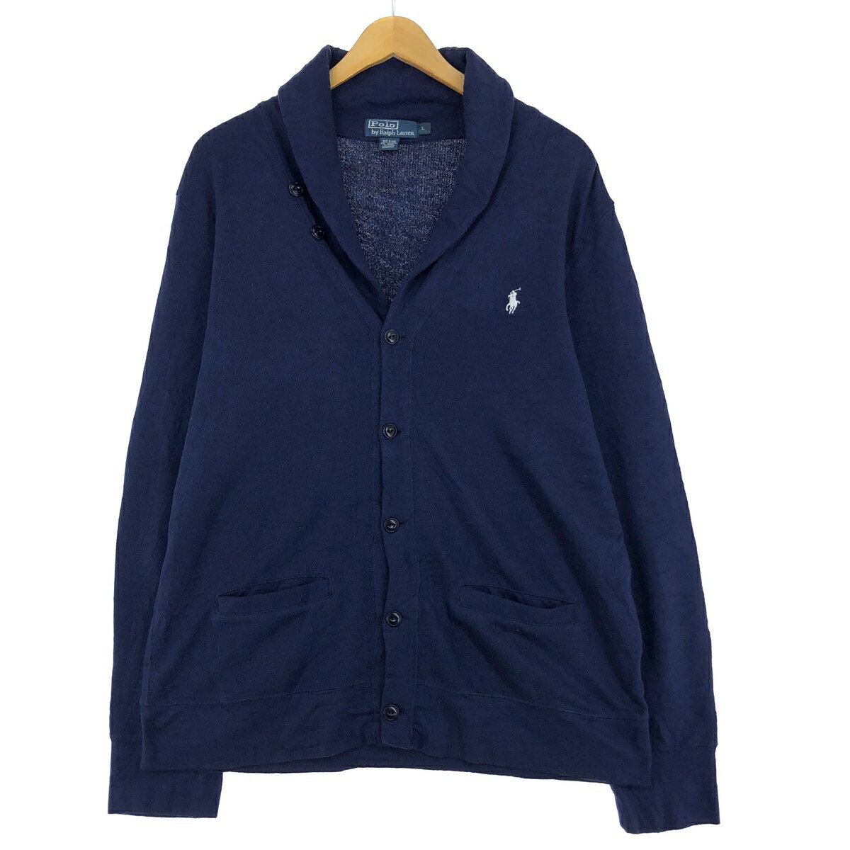 古着 ラルフローレン Ralph Lauren POLO by Ralph Lauren ショールカラー スウェット カーディガン メンズL /eaa436786 【中古】 【240422】