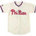 古着 MLB PHILADELPHIA PHILLIES フィラデルフィアフィリーズ ゲームシャツ ベースボールシャツ レディースS /eaa437526 【中...
