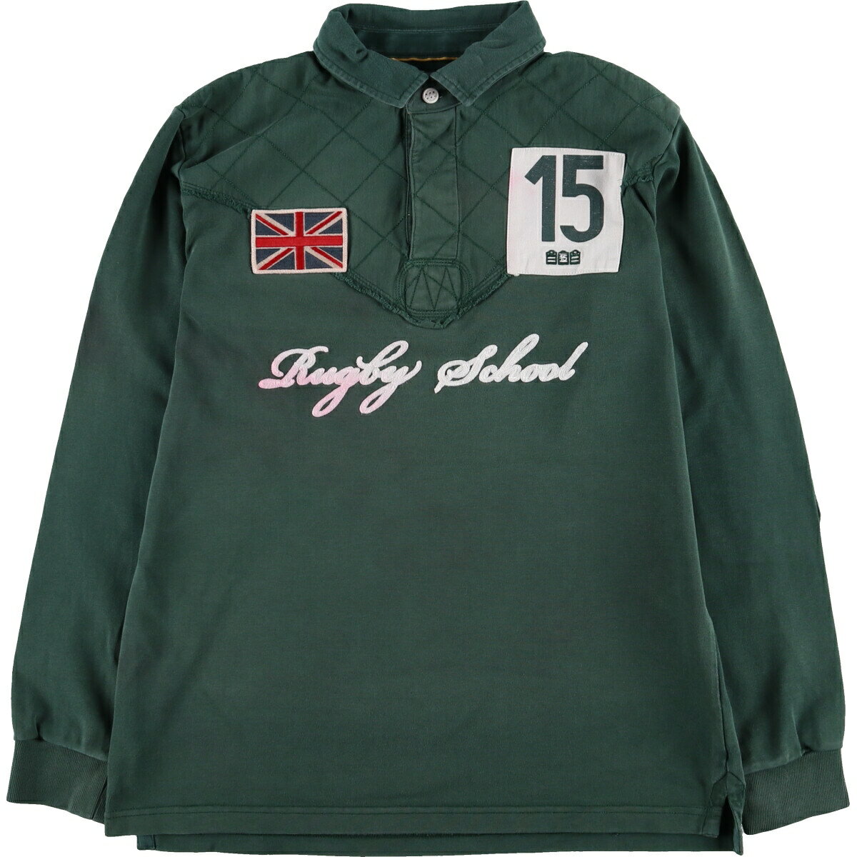 古着 SERGE BLANCO ワッペン 長袖 ラガーシャツ メンズL相当 /eaa437711 【中古】 【240824】 【SS2509..