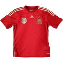 古着 アディダス adidas CLIMA COOL FIFA WORLD CHAMPIONS 2010 スペイン代表 ストライプ柄 サッカーユニフォーム ゲームシャツ メンズM /eaa438477 【中古】 【240415】