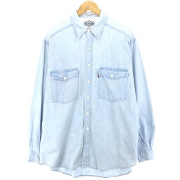 古着 80'S リーバイス Levi's DIAMOND LABEL 長袖 デニムシャツ メンズL ヴィンテージ /eaa438901 【中古】 【240419】