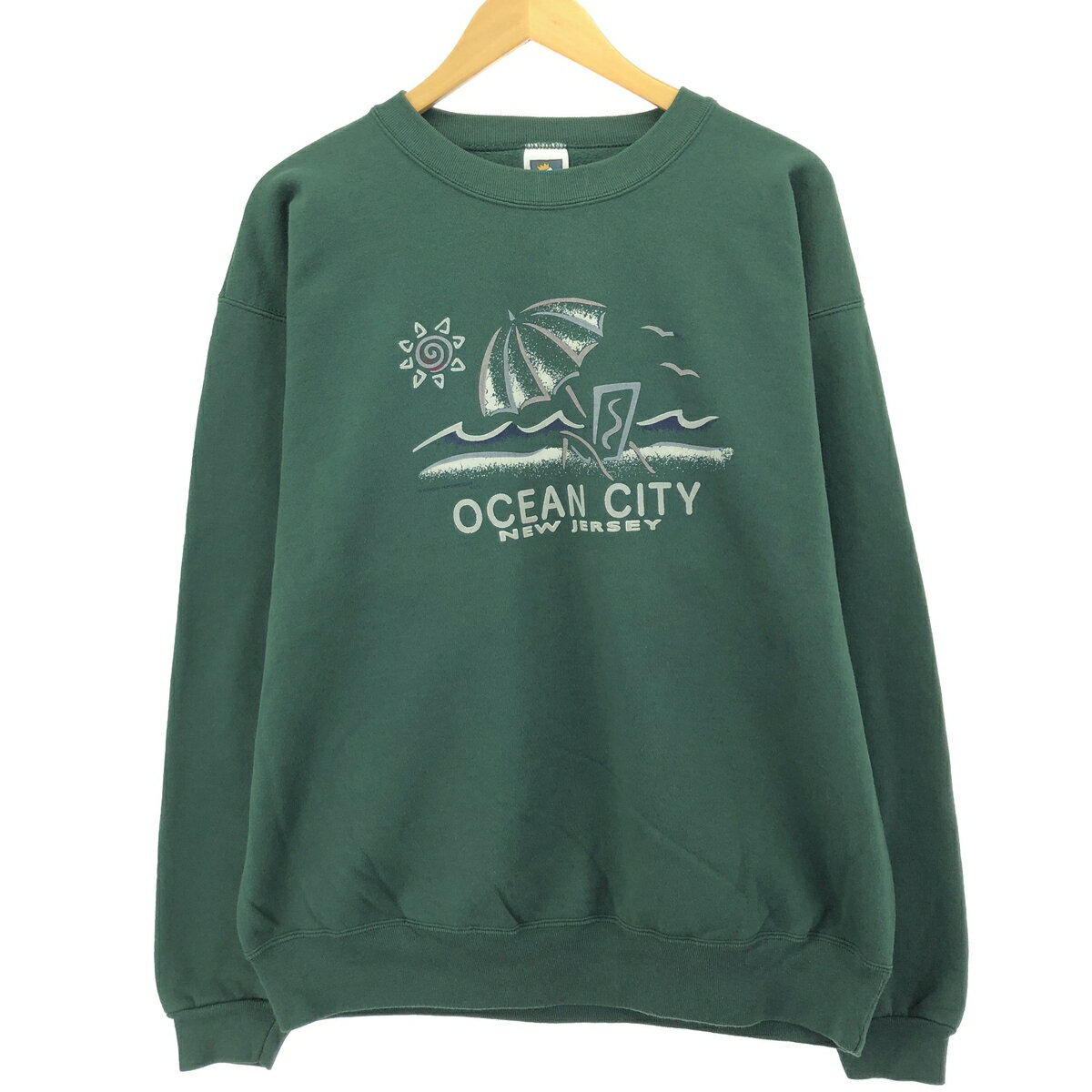 古着 90'S COTTON DELUXE プリントスウェットシャツ トレーナー USA製 メンズXL相当 ヴィンテージ /eaa439370 【中古】 【240816】 ss2503_30