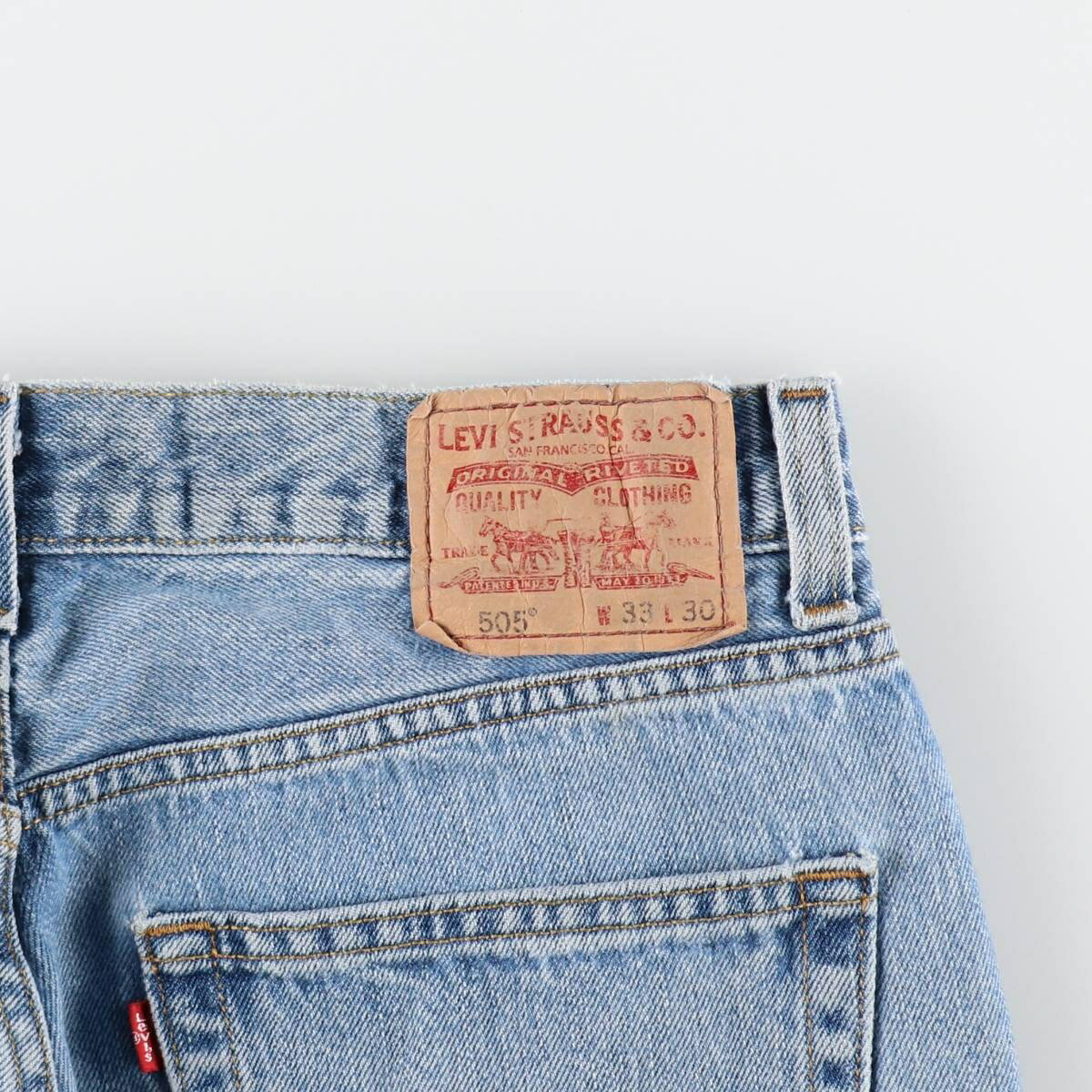 古着 リーバイス Levi's 505 REGULAR FIT テーパードデニムパンツ メンズw33相当 /eaa439545 【中古】 【250107】