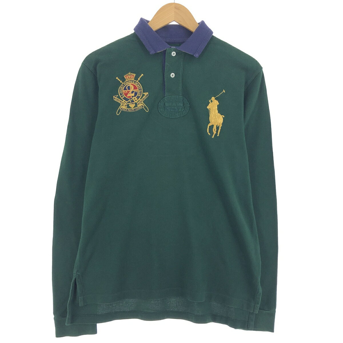 古着 ラルフローレン Ralph Lauren POLO by Ralph Lauren CUSTOM FIT ビッグポニー 長袖 ポロシャツ メンズM /eaa440031 【中古】 【240609】