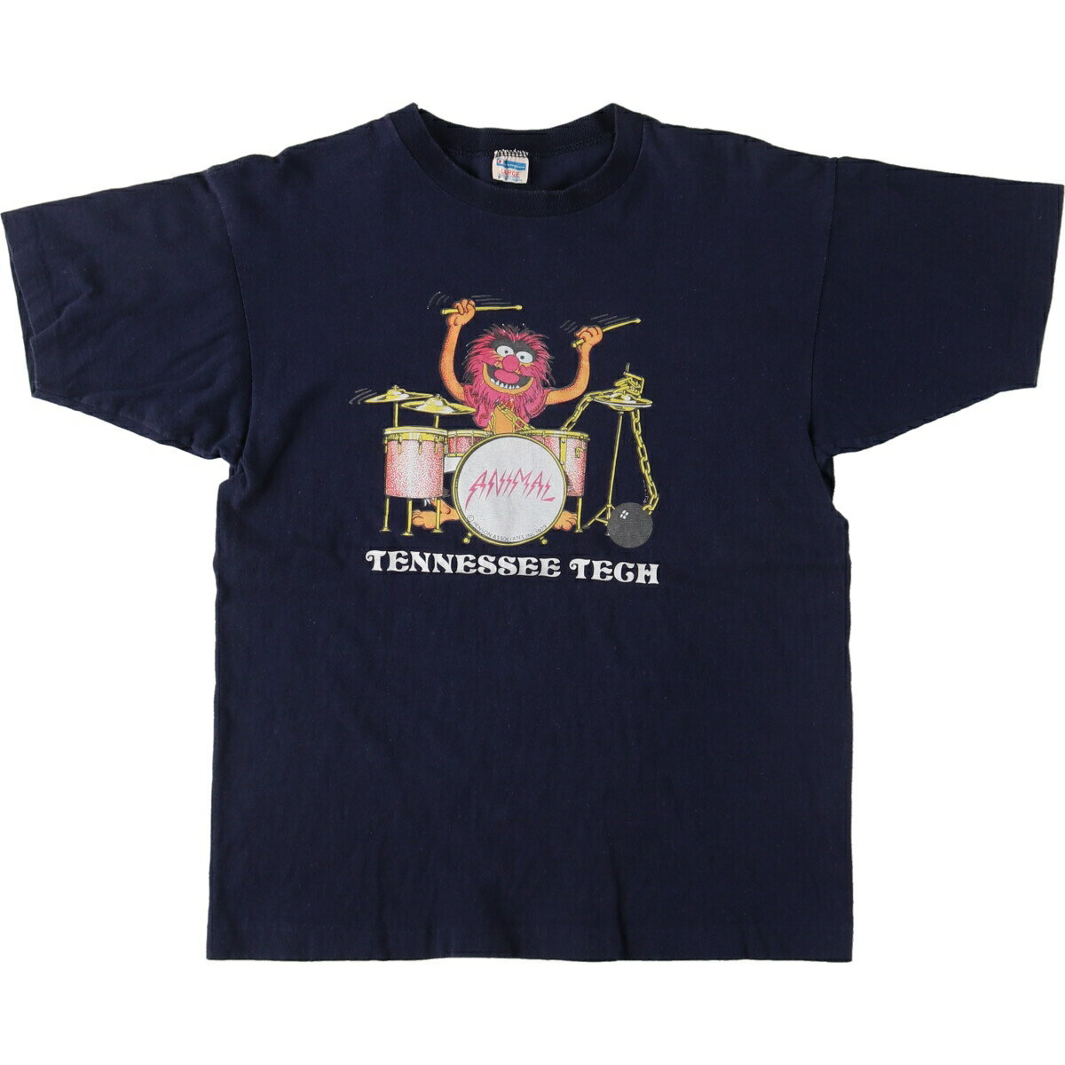 古着 70'S チャンピオン Champion バータグ The MUPPET SHOW マペットショー Animal アニマル キャラクタープリントTシャツ USA製 メンズS ヴィンテージ /eaa440972 【中古】 【240425】