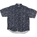 古着 PERRY ELLIS 総柄 半袖 レーヨンシャツ USA製 メンズXL /eaa441170 【中古】 【240428】 【SS2409_30%】
