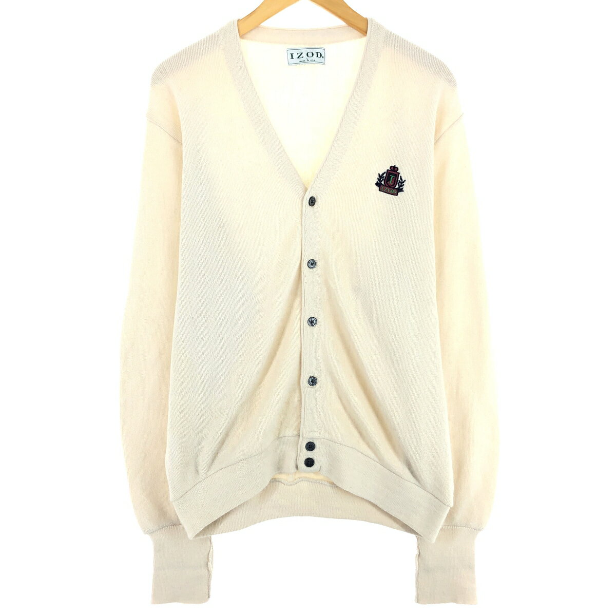 古着 90'S アイゾッド IZOD アクリルニットカーディガン USA製 メンズXL ヴィンテージ /eaa441317 【中古】 【240514】 ss2503_30