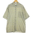 古着 ピエールカルダン Pierre Cardin 総柄 半袖 レーヨンシャツ メンズL /eaa441486 【中古】 【240428】 【SS2409_30...