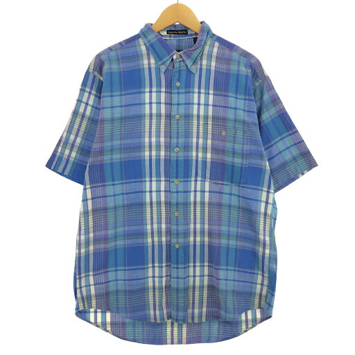 古着 エディーバウアー Eddie Bauer Superior Madras 半袖 ボタンダウン チェックシャツ メンズL /eaa443789 【中古】 【240515】 古着 エディーバウアー Eddie Bauer Superior Madras 半袖 ボタンダウン チェックシャツ メンズL /eaa443789 【中古】 【240515】