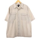 古着 BRUNO MENS オープンカラー 半袖 リネンシャツ メンズXL /eaa443900 【中古】 【240512】