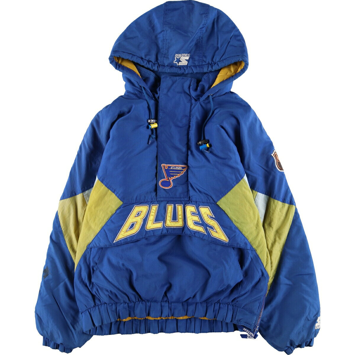 古着 90'S スターター Starter NHL SAINT LOUIS BLUES セントルイスブルース 中綿アノラックパーカー パファージャケット メンズM相当 ヴィンテージ /eaa444557 【中古】 【241115】 ss2503_30