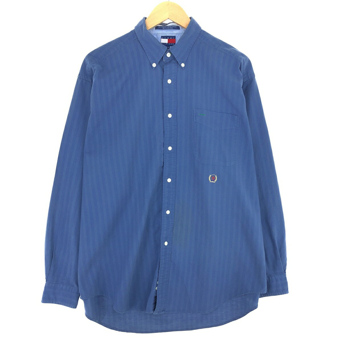 古着 トミーヒルフィガー TOMMY HILFIGER 長袖 ボタンダウンストライプシャツ メンズL ヴィンテージ /eaa446280 【中古】 【240430】 ss2501_10