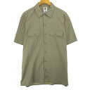 古着 ディッキーズ Dickies 半袖 ワークシャツ メンズL /eaa446550 【中古】 【240504】 【SS2409_50%】