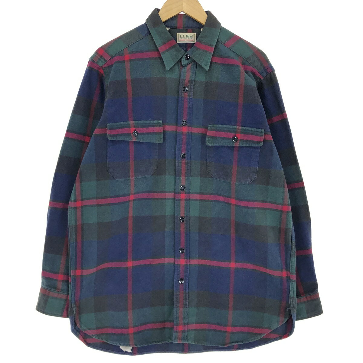 古着 エルエルビーン L.L.Bean チェック柄 長袖 シャモアクロスシャツ USA製 メンズL相当 /eaa448474 【中古】 【240902】 【SS2506_30】