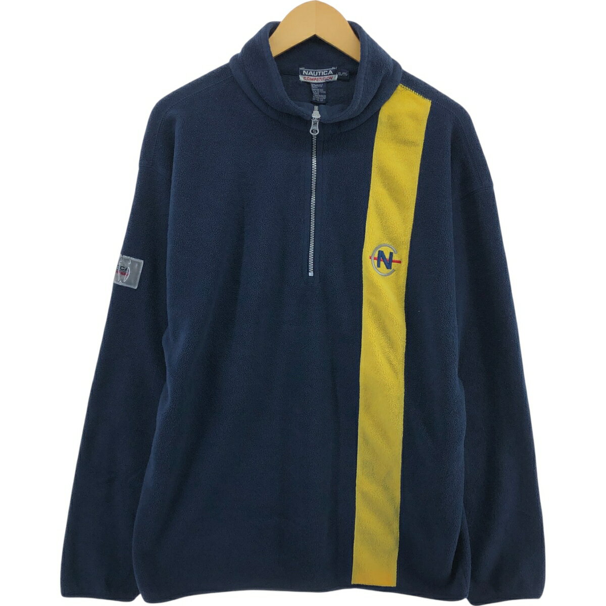 古着 90~00'S ノーティカ NAUTICA COMPETITION ハーフジップ フリースプルオーバー USA製 メンズXL相当 /eaa449694 【中古】 【241209】