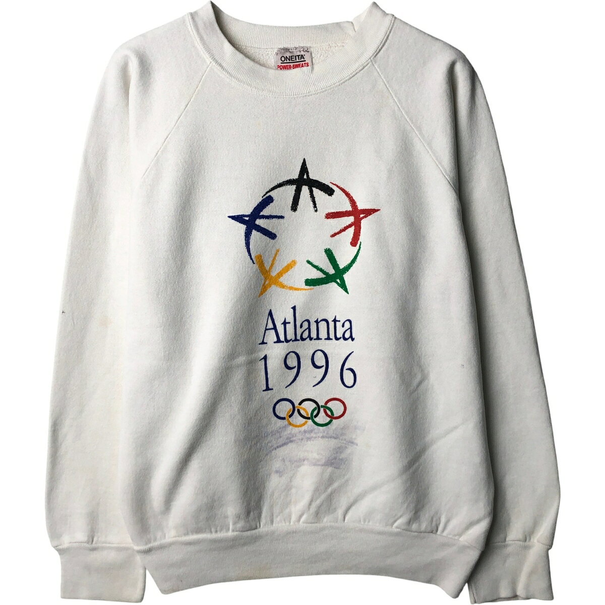 古着 90'S オニータ ONEITA アトランタオリンピック プリントスウェットシャツ トレーナー USA製 メンズL相当 ヴィンテージ /eaa449866 【中古】 【250929】 【NH-2508】 【SS2606_30