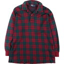 古着 ラルフローレン Ralph Lauren POLO by Ralph Lauren オープンカラー 長袖 チェック ポロシャツ メンズM /eaa450262 【中古】 【240527】 【SS2506_30】