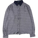 古着 ラルフローレン Ralph Lauren POLO GOLF ポロゴルフ 長袖 ボーダー ポロシャツ メンズM /eaa450263 【中古】 【240527】 【SS2506_30】