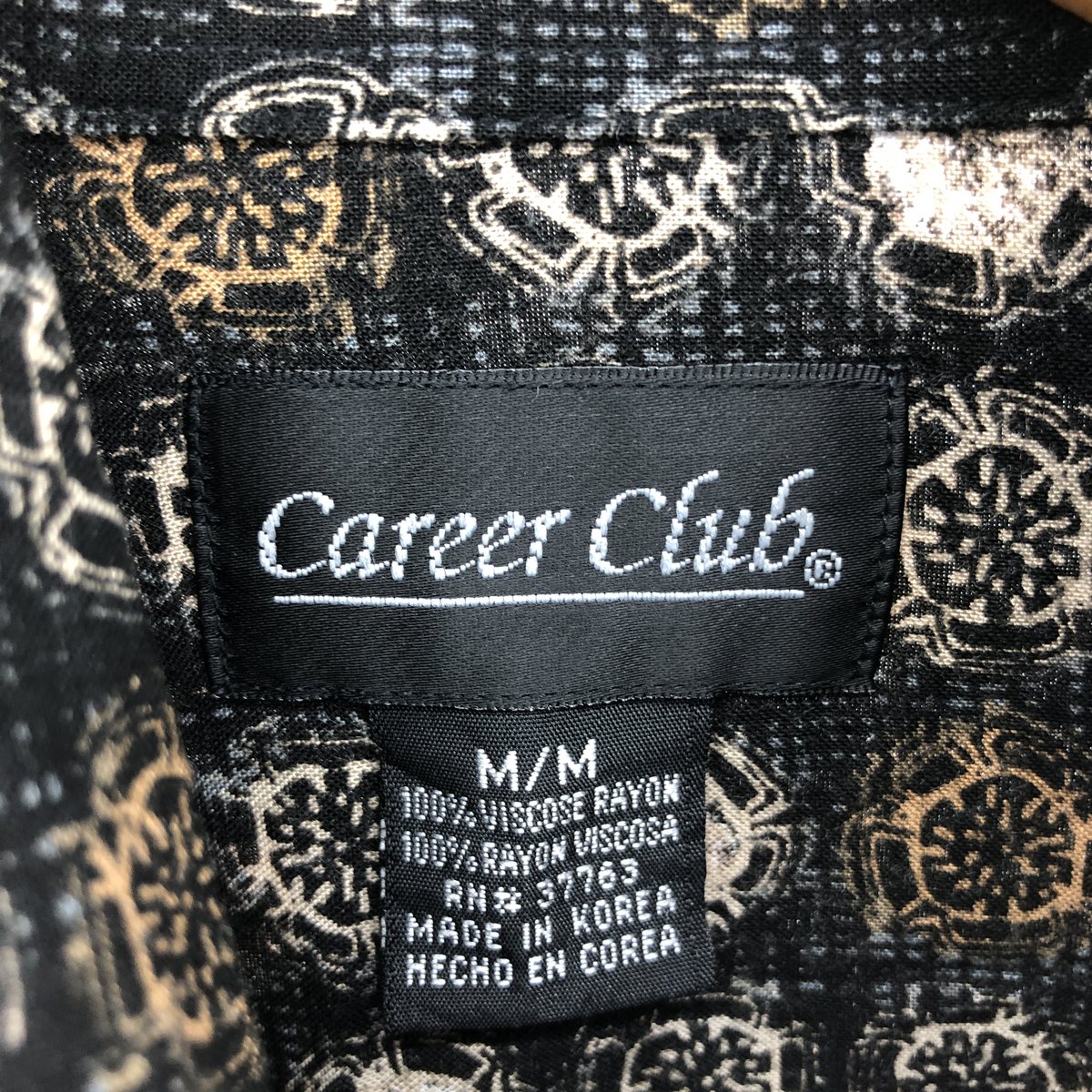古着 00'S CAREER CLUB 総柄 半袖 ビスコースレーヨンシャツ メンズM /eaa450408 【中古】 【240528】 【SS2509_10】