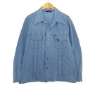 古着 70'S リー Lee オープンカラー 長袖 デニムシャツジャケット メンズL ヴィンテージ /eaa453206 【中古】 【240602】 ss2503_30(4)