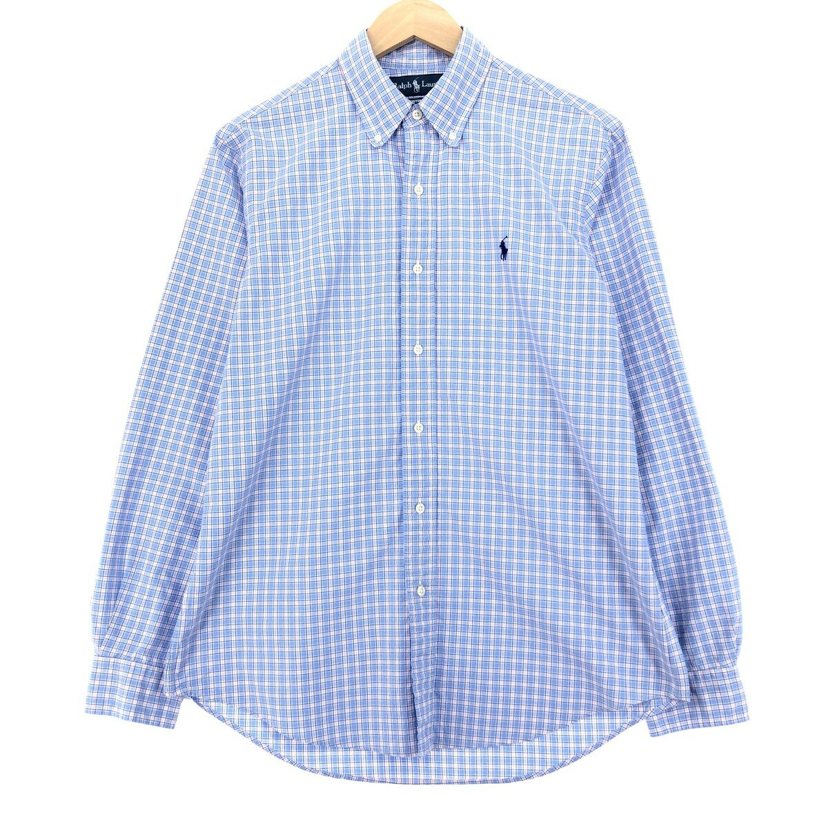 古着 ラルフローレン Ralph Lauren CUSTOM FIT 長袖 ボタンダウンチェックシャツ メンズM /eaa453210 【中古】 【240602】 ss2501_30