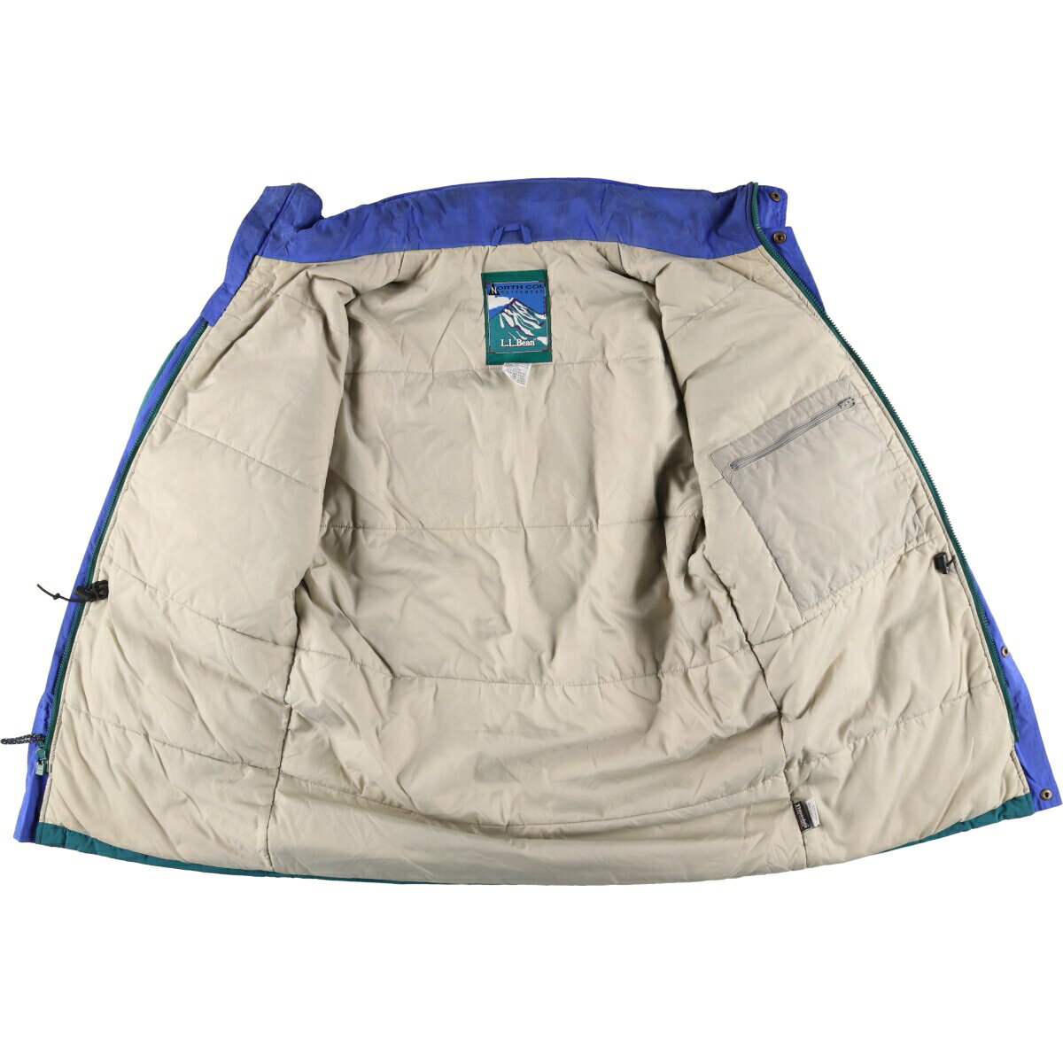 古着 90'S エルエルビーン L.L.Bean NORTH COL ノースコル 中綿マウンテンジャケット シェルジャケット パファージャケット メンズM相当 ヴィンテージ /eaa453607 【中古】 【241117】 【SS2506_30】
