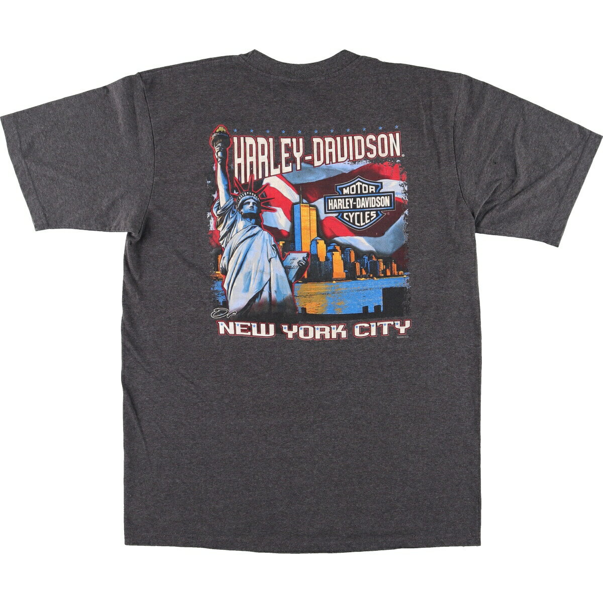 古着 00'S ハーレーダビッドソン Harley-Davidson バックプリント モーターサイクル バイクTシャツ USA製 メンズL /eaa454151 【中古】 【240604】