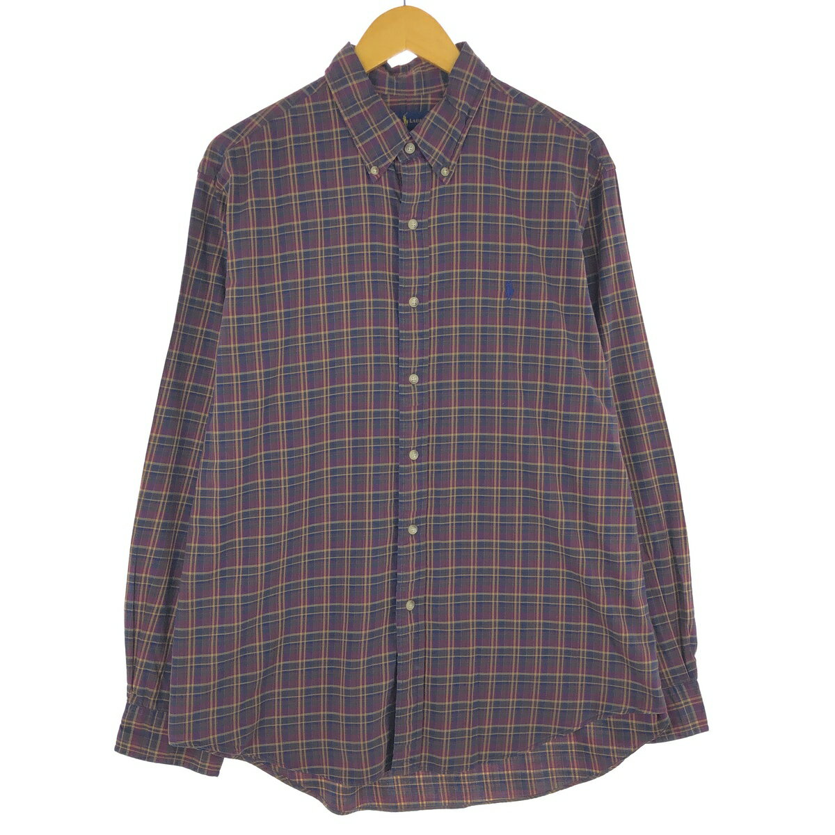 古着 ラルフローレン Ralph Lauren 長袖 ボタンダウンチェックシャツ メンズXL /eaa454632 【中古】 【240607】 ss2503_30