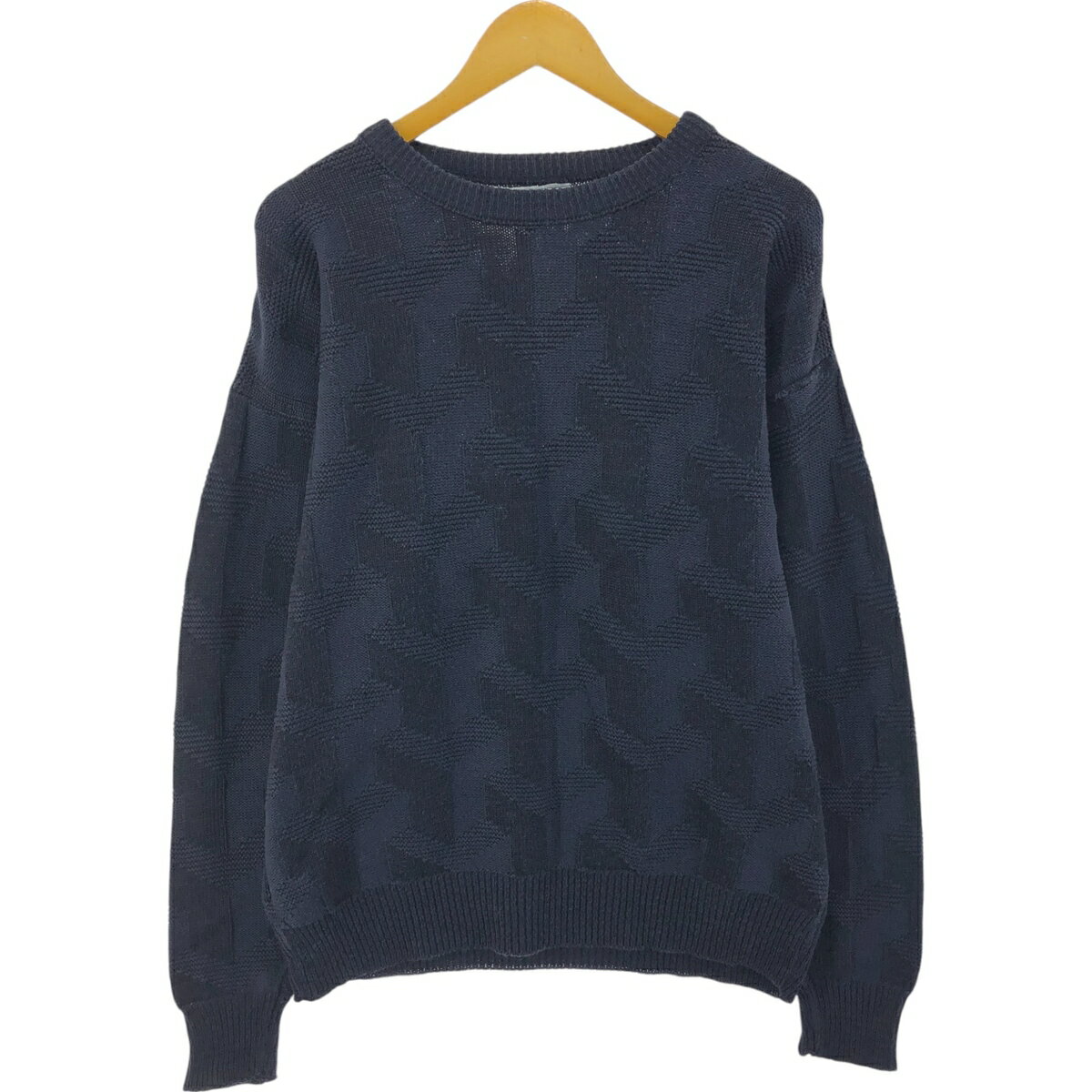 古着 BILL DITFORT 幾何学柄 コットンニットセーター USA製 メンズXL相当 /eaa455965 【中古】 【250312】 【SS2509_30】