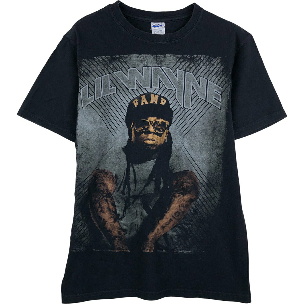 古着 アンビル Anvil LIL WAYNE リルウェイン ラップTシャツ ラップT メンズS相当 /eaa458038 【中古】 【260207】 【Elulu/エルル】 ブラック系 春夏秋