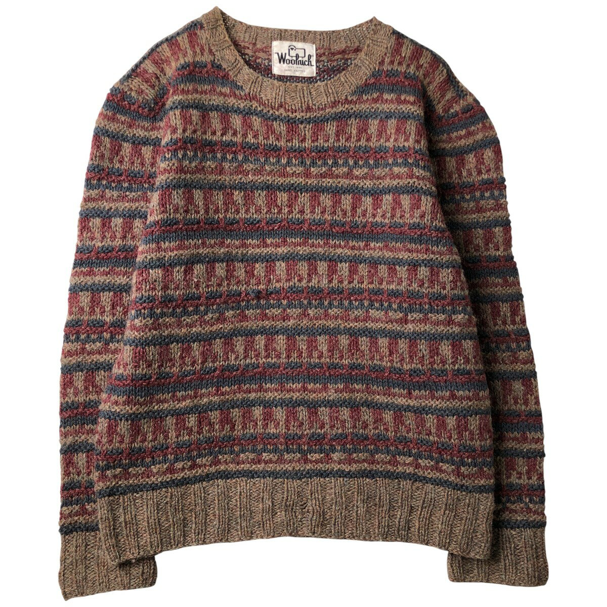 古着 70'S ウールリッチ WOOLRICH 総柄 ウールニットセーター メンズM相当 ヴィンテージ /eaa458098 【中古】 【260215】