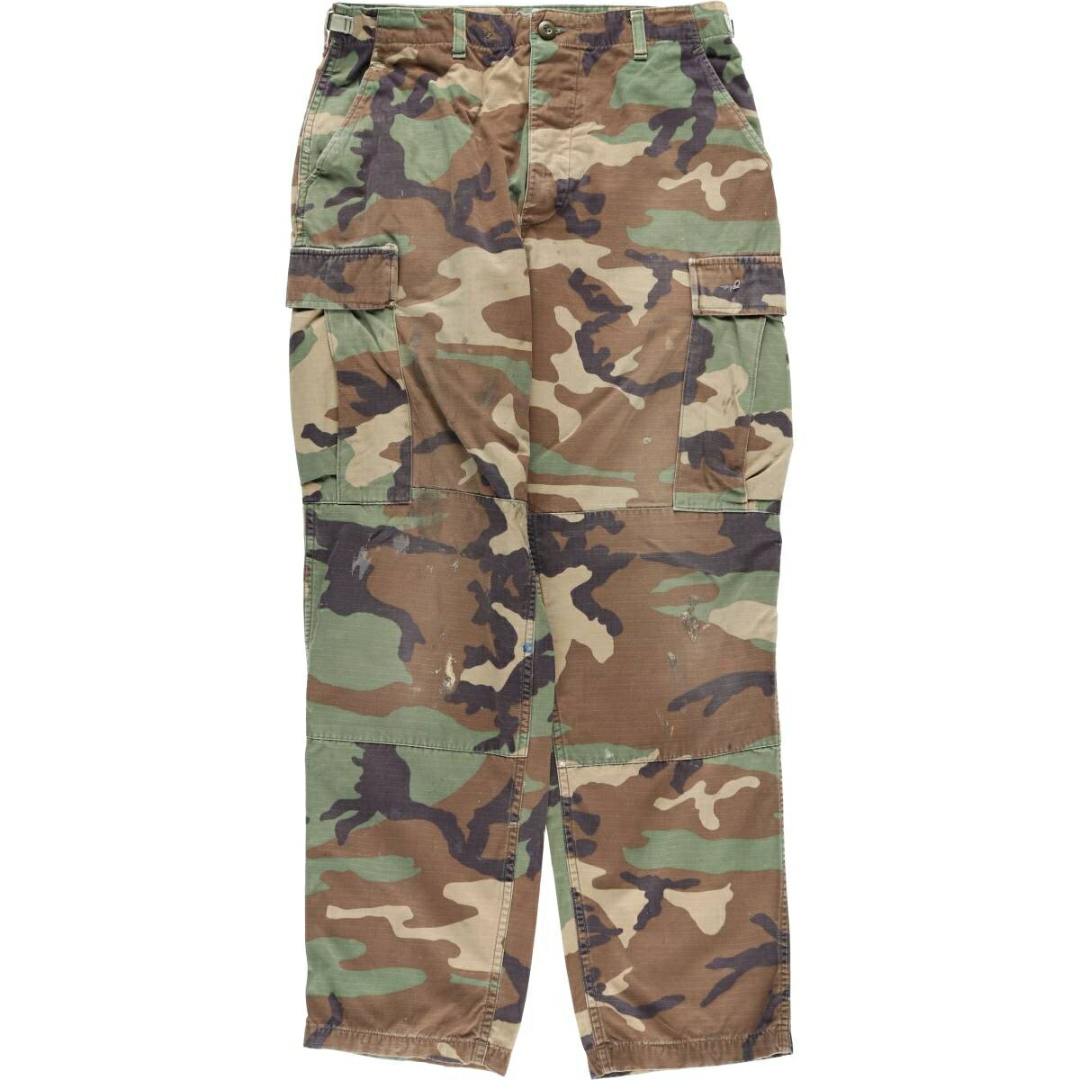樂天商城 - 古着 迷彩柄 ウッドランドカモ リップストップ ミリタリー カーゴパンツ コンバットパンツ MEDIUM-REGULAR メンズw32相当 /eaa458612 【中古】 【260215】 カーキ系 春夏秋冬