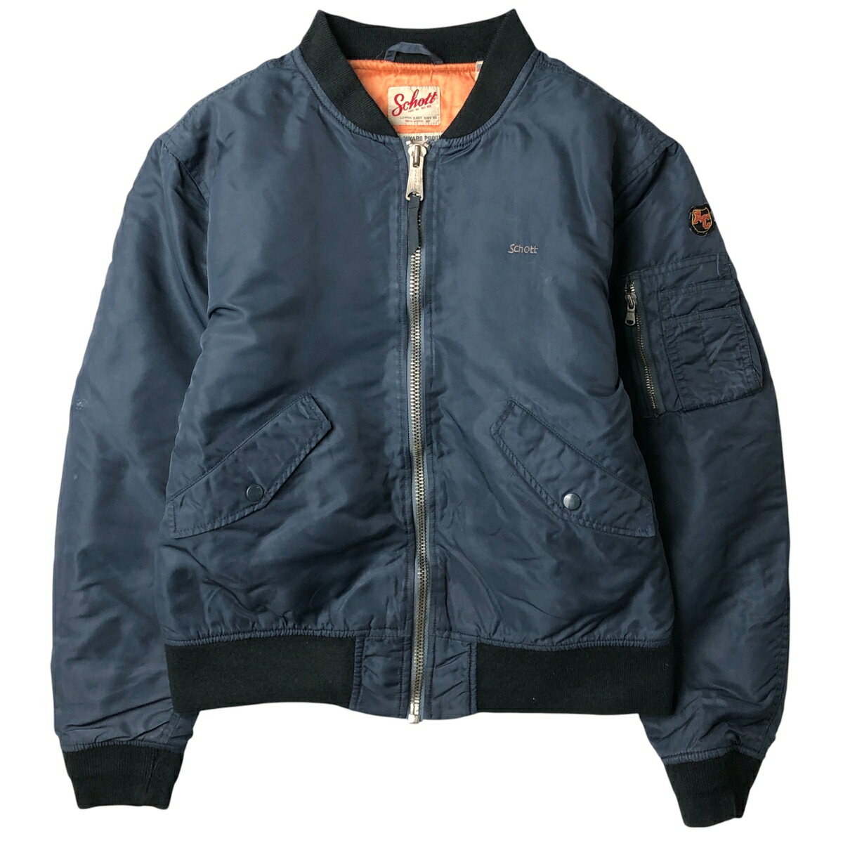 乐天商城 - 古着 90'S 民間品 ショット SCHOTT AMERICAN COLLEGE 中綿入り ミリタリー フライトジャケット メンズL相当 ヴィンテージ /eaa458749 【中古】 【260208】 【SS2606_10】