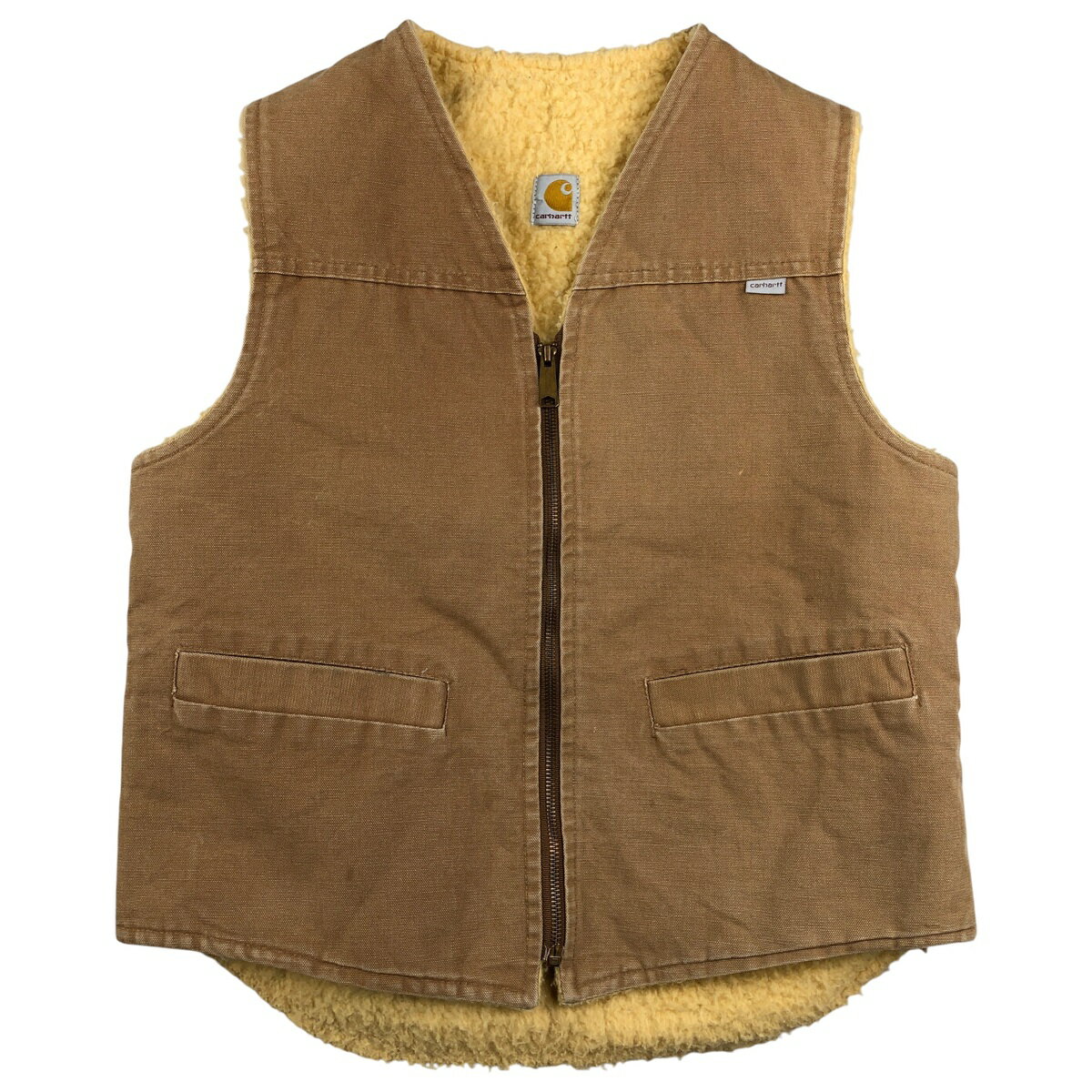 樂天商城 - 古着 80'S カーハート Carhartt 6SV ダックベスト USA製 メンズM相当 ヴィンテージ /eaa458775 【中古】 【260206】 ベージュ系 春秋冬
