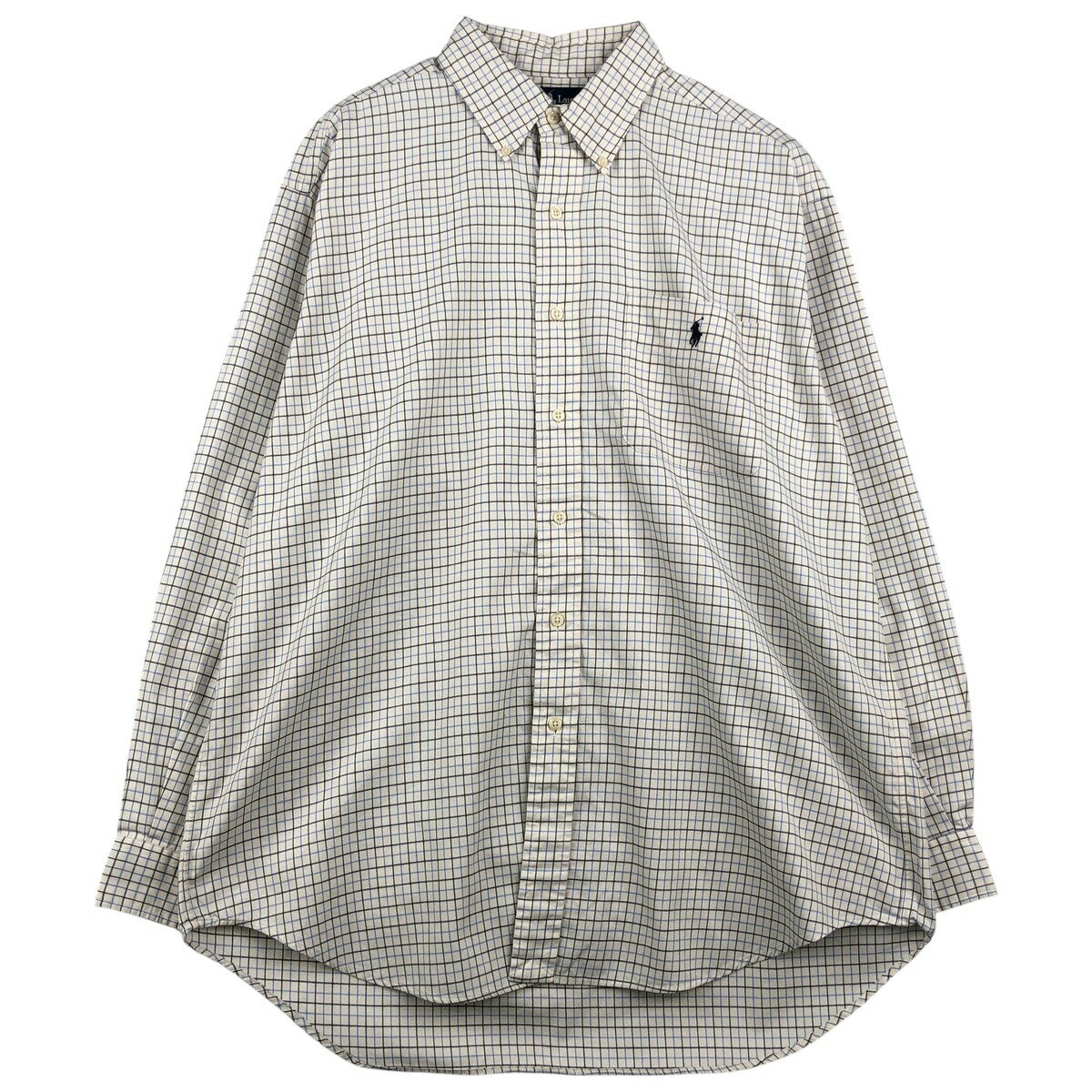 Rakuten - 古着 ラルフローレン Ralph Lauren BLAIRE 長袖 ボタンダウンチェックシャツ メンズL相当 /eaa458785 【中古】 【260207】 【SS2606_10】