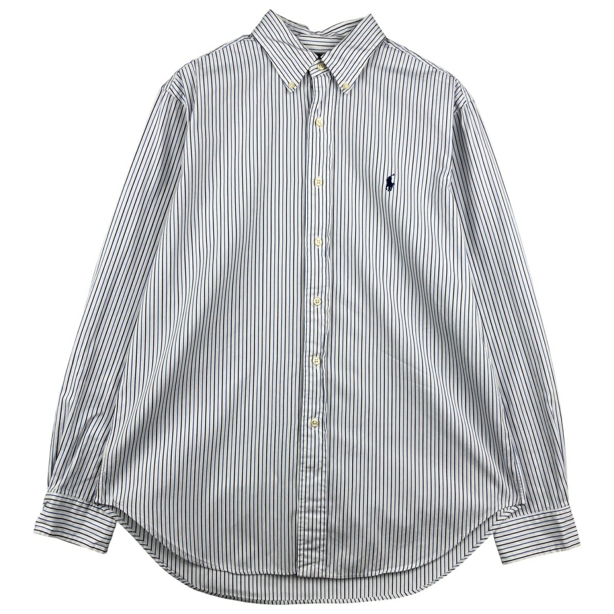 乐天商城 - 古着 ラルフローレン Ralph Lauren CLASSIC FIT 長袖 ボタンダウンストライプシャツ メンズL相当 /eaa458790 【中古】 【260207】 【SS2606_10】