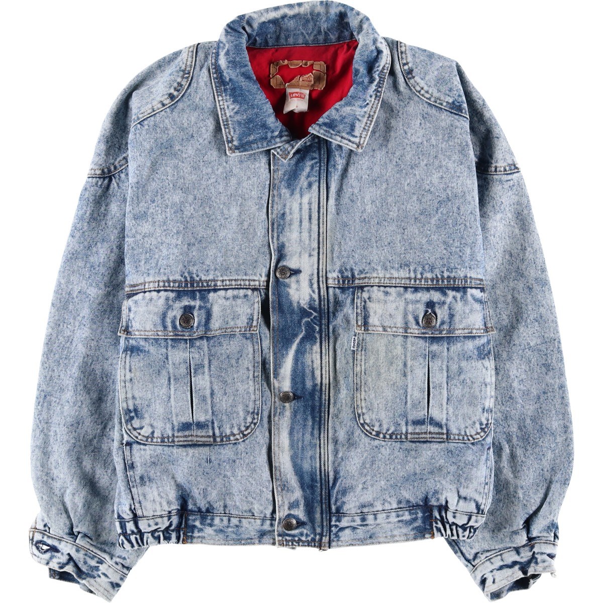 古着 90'S リーバイス Levi's 75074-0219 ケミカルウォッシュ デニムジャケット メンズM相当 ヴィンテージ /eaa459034 【中古】 【260126】 ブルー系 春秋冬