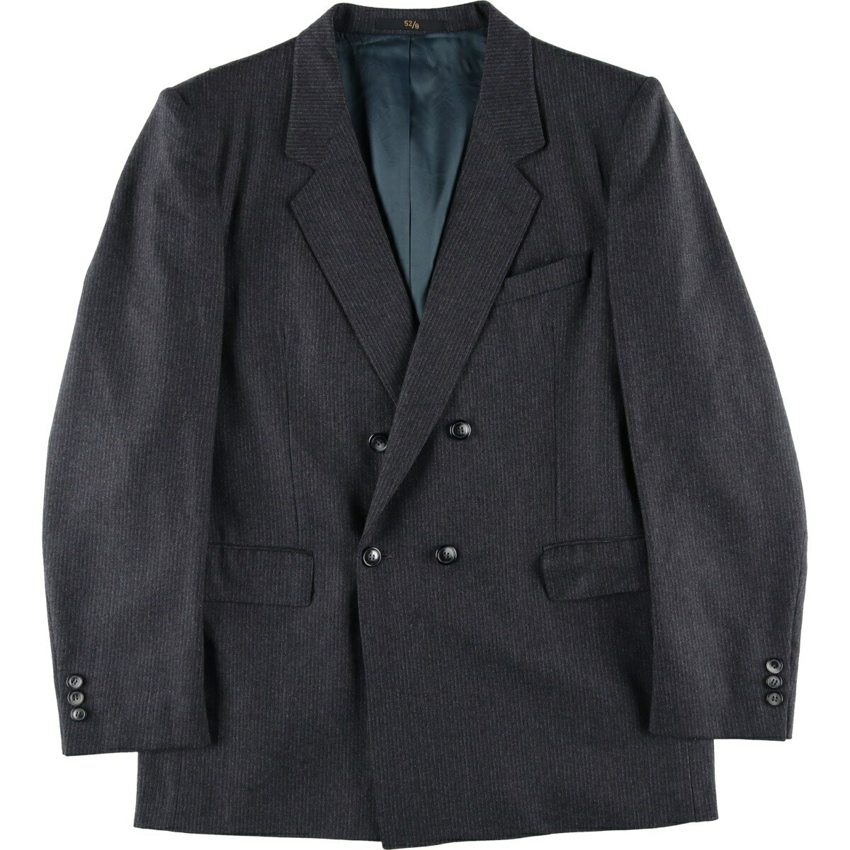 古着 TALDY ストライプ柄 ダブルブレスト ウールテーラードジャケット メンズM相当 /eaa459092 【中古】 【260130】 【SS2603_10】