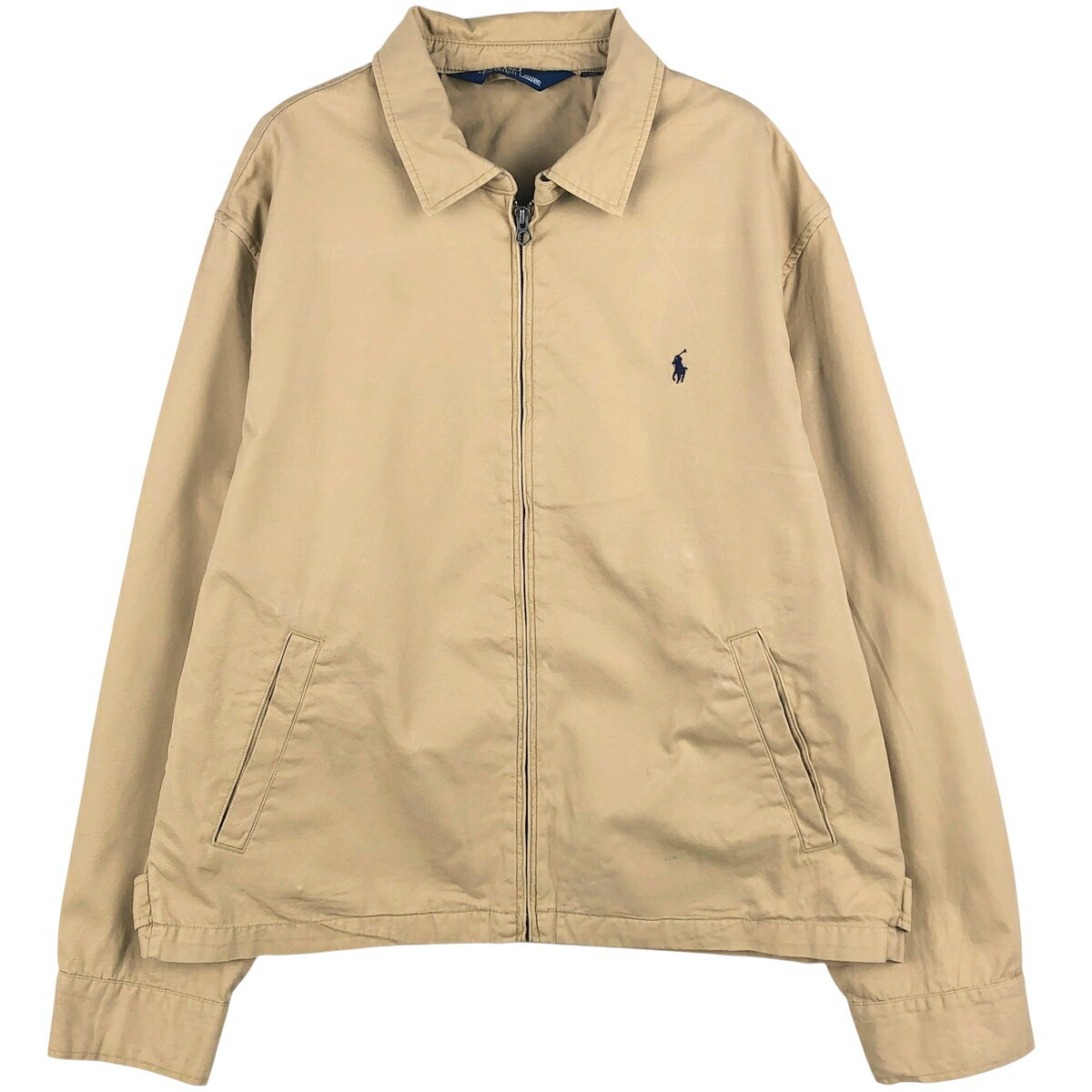 Rakuten - 古着 ラルフローレン Ralph Lauren POLO by Ralph Lauren スイングトップ スポーツジャケット メンズXL相当 /eaa459144 【中古】 【260125】 【NH-2508】 ベージュ系 春秋冬