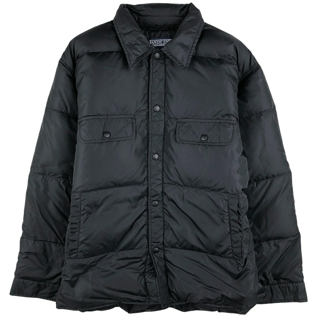 樂天商城 - 古着 80~90'S ランズエンド LANDS' END グースダウンジャケット メンズM相当 ヴィンテージ /eaa459148 【中古】 【260125】 【NH-2508】 ブラック系 春秋冬