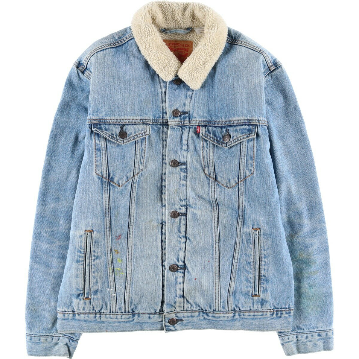 樂天商城 - 古着 リーバイス Levi's 中綿入り デニムボアジャケット メンズL相当 /eaa459308 【中古】 【260126】 ブルー系 春秋冬