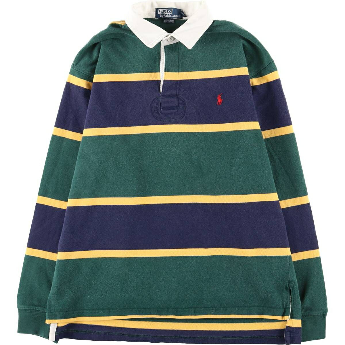 Polo Ralph Lauren ラガーシャツ 緑 XL 未使用☆ポロ ラルフローレン ワンポイント コットン ラガーシャツ 緑