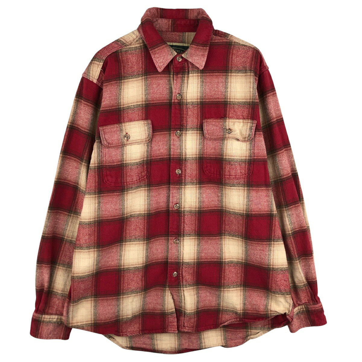 樂天商城 - 古着 00'S フィールドアンドストリーム FIELD&STREAM オンブレチェック 長袖 ヘビーネルチェックシャツ メンズXL相当 /eaa459546 【中古】 【260126】 【NH-2508】 レッド系 春夏秋冬