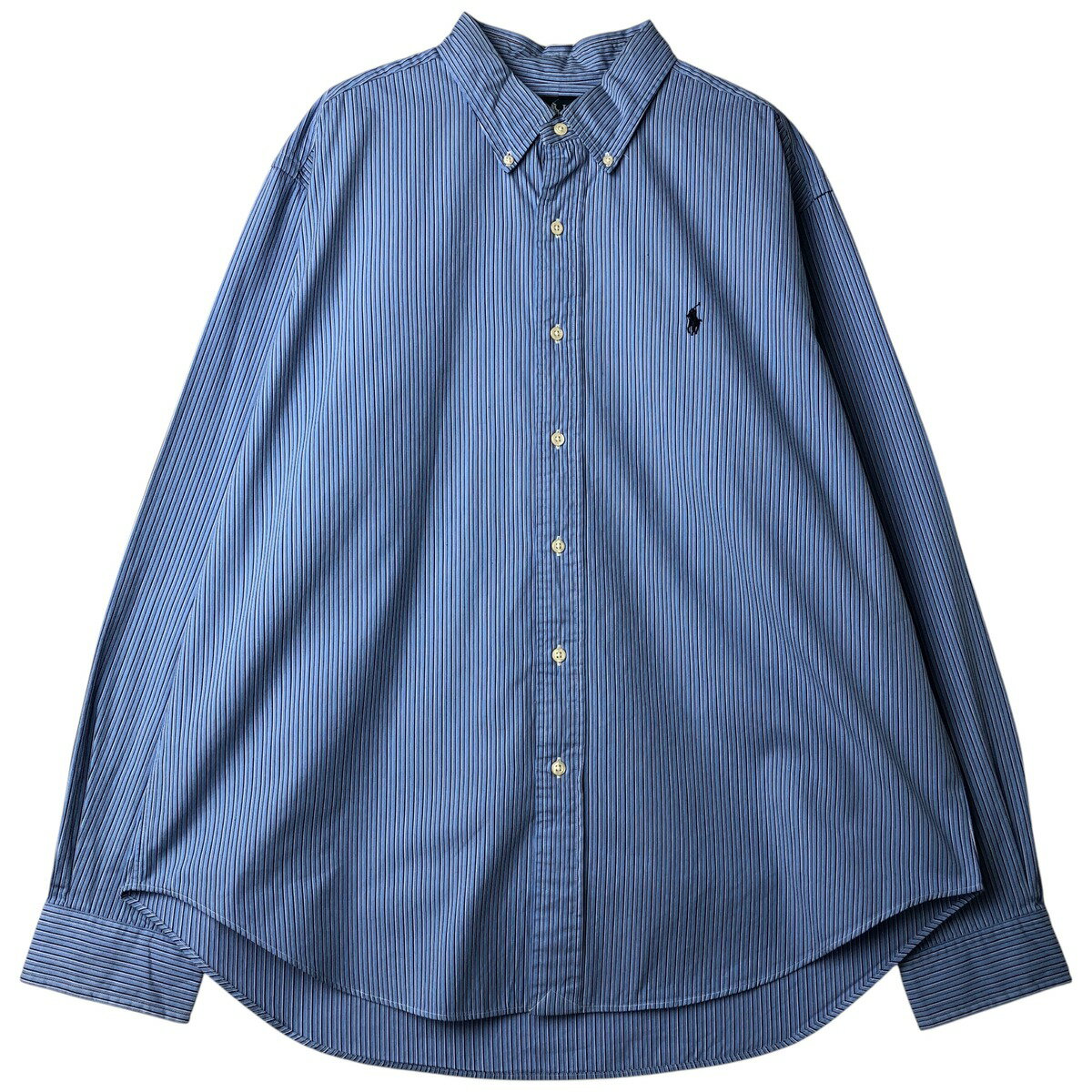 Rakuten - 古着 ラルフローレン Ralph Lauren CLASSIC FIT 長袖 ボタンダウンストライプシャツ メンズXL相当 /eaa459810 【中古】 【260202】 【DL2603-RL】 【NH-2508】 ブルー系 春夏秋冬