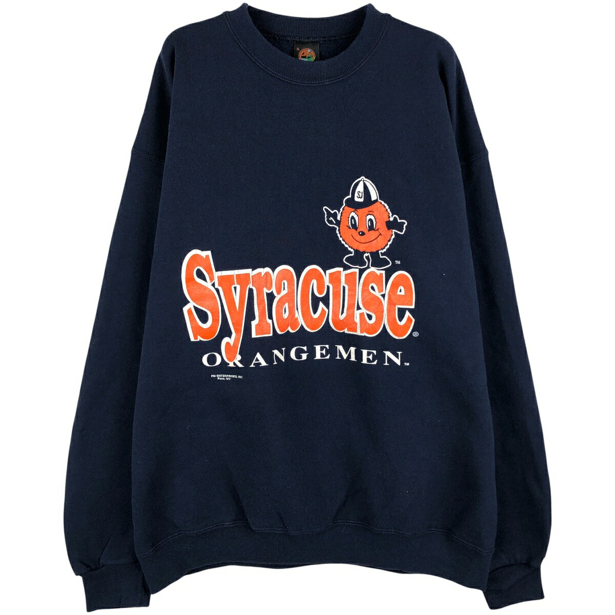 Rakuten - 古着 90'S PM カレッジ キャラクタースウェットシャツ トレーナー USA製 メンズXL相当 ヴィンテージ /eaa459955 【中古】 【260125】 【NH-2508】 ネイビー系 春夏秋冬