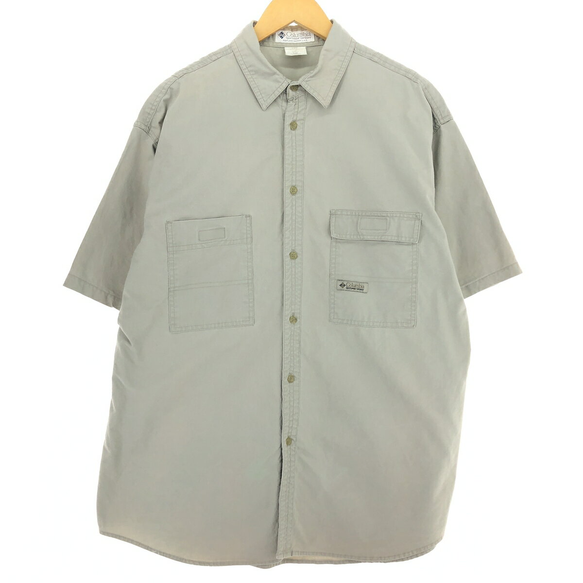 古着 90'S コロンビア Columbia 半袖 ワークシャツ メンズL ヴィンテージ /eaa460112 【中古】 【240620】