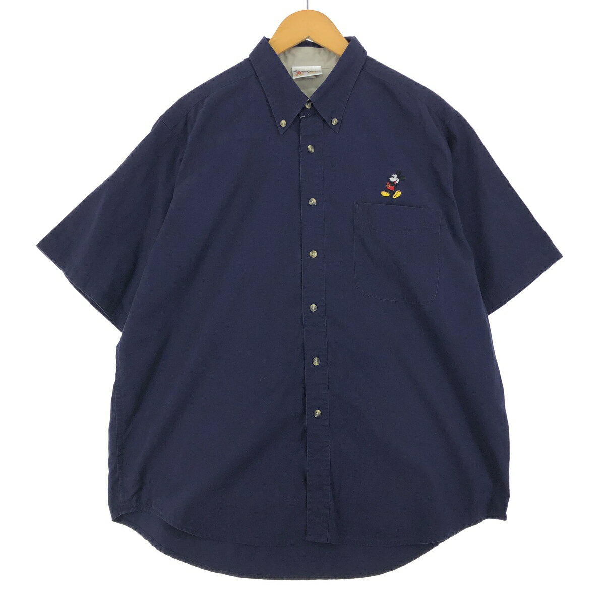 古着 90'S~ ウォルトディズニーワールド WALT DISNEY WORLD ミッキーマウス 長袖 ボタンダウンシャツ USA製 メンズL ヴィンテージ /eaa460426 【中古】 【240616】 【SS2506_30】